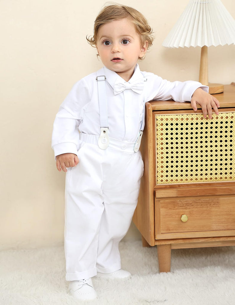 Baptism Outfits for Boys Baby Christening Dress Suits White