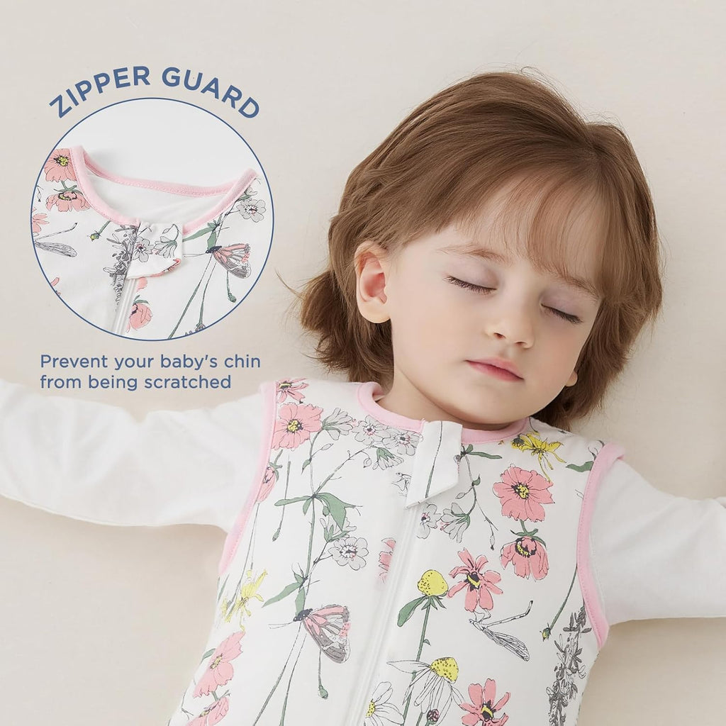 2.5 TOG Baby Sleep Sack 100% Cotton Winter Baby Wearable Blanket, Warm Quilted Comfy Toddler Sleeping Bag