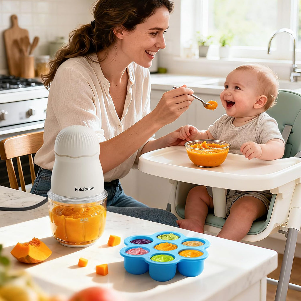 Food Maker, Small Baby Food Processor Set, 10oz Puree Blender