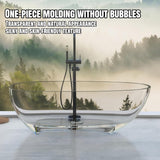 Colorful Freestanding Bathtub - Crystal Clear Soaker Tub Made, Extra Deep Freestanding Tub with Solid Surface Design