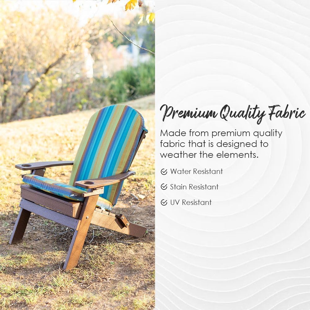 Foam Adirondack Chair Cushion | 48" x 20" x 2" | All-Weather Spun Fabric | Water and Fade-Resistant | Outdoor Cushion