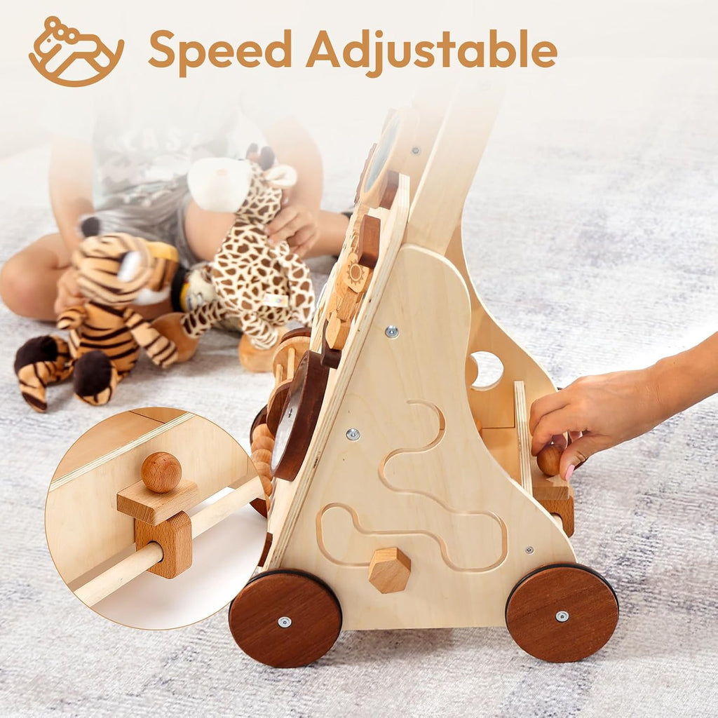 Wooden Baby Push Walker, All‐in‐One Montessori Activity Center 1+