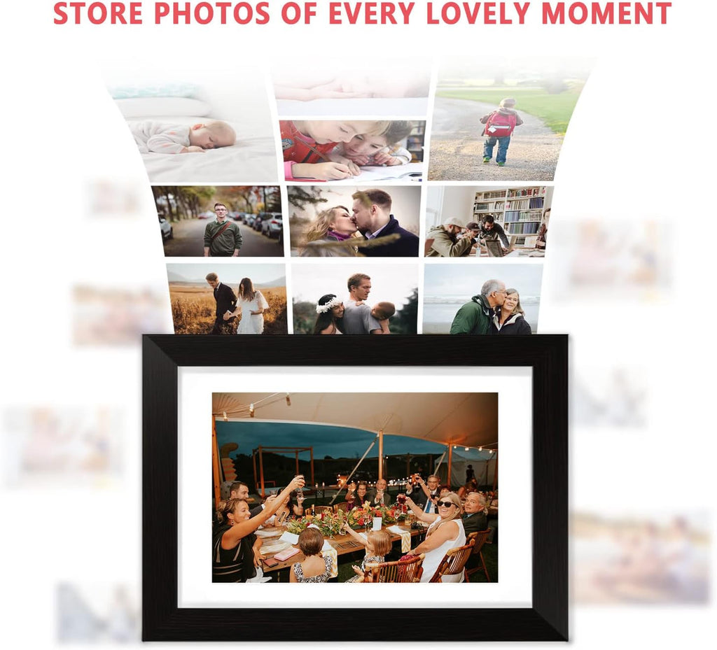 Digital Picture Frame 10.1 Inch 1280x800 IPS Touch Screen WiFi Smart Digital Photo Frame with 16GB Storage