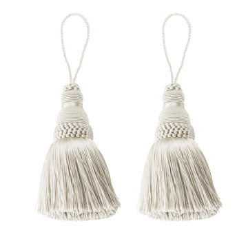 Colorful Tassel Key Tassels DIY Accessories(Beige) - 2Pcs