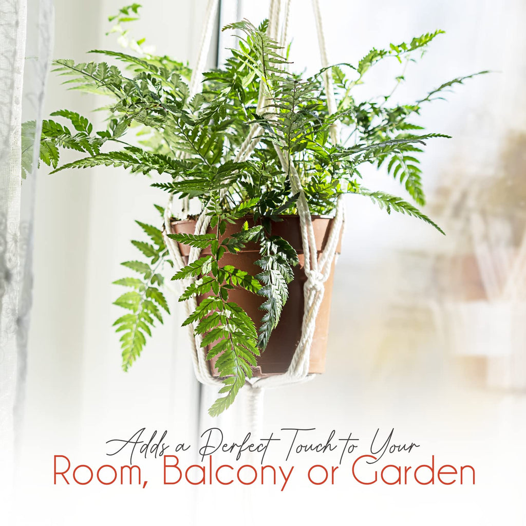 Macrame Plant Hangers Indoor Macrame Hanging Planters for Indoor Plants, 6 Pack Hanging Plant Holders Indoor Hanging