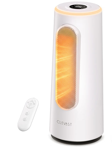 Space Heater for Indoor Use, 1500W Portable Electric Heater, White