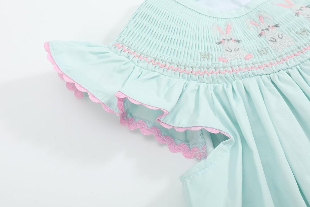 Baby Girls Smocked Bishop Dress Spring Summer Outfit Toddler Little Girls Boutique Cotton Wear