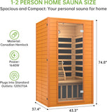 Real Relax Infrared Sauna for Home, Home Infrared Saunas up to 1-2 Persons