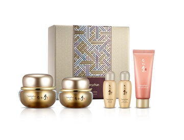 Boyun Cream Gift Set (5.24 fl oz) - Luxury Korean Skin Care, Red Ginseng Toner, Emulsion, Cleansing Foam &