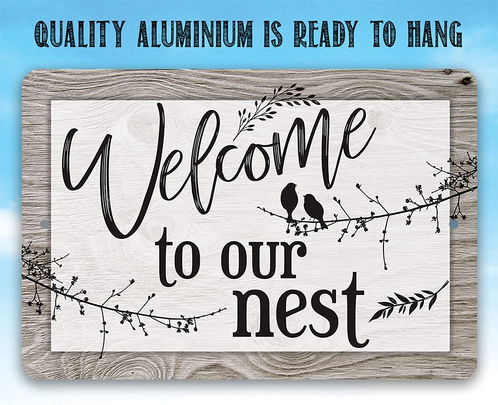 Welcome To Our Nest - Great Entry Way Decor, Living Room Wall Art, Farmhouse Style Accessories, Family Decorative