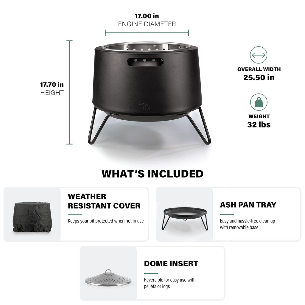 Social 20-Inch Portable Smokeless Outdoor Wood Burning Fire Pit