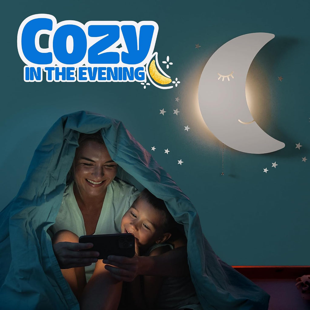 Moon Light - Floating Moon Wall Lamp | Baby Nursery Moon Night Light