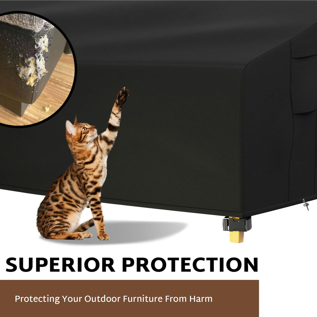 Outdoor Sectional Cover 130 x 100 inch L-Shaped Large Couch Sofa