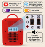 Mini Fridge, 6-Can Portable AC/DC Thermoelectric Cooler & Warmer, Compact Dorm Fridge for Skincare, Office Desk, Car