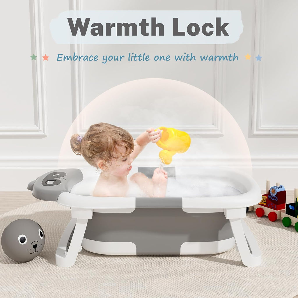 Baby Bathtub,Collapsible Baby Bathtub for Newborn to Toddler,Durable Essential Infant Bath Tub,Portable Travel Baby