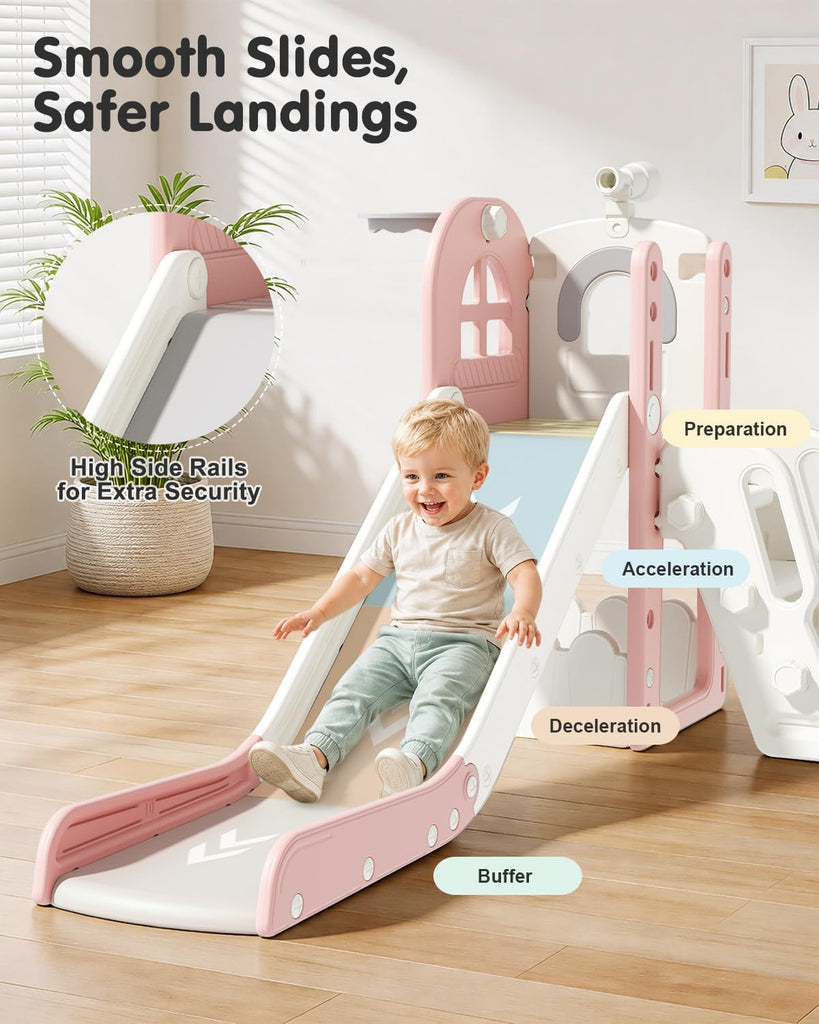 Toddler Slide for Kids 1-3, in-1 Baby Slide Indoor Playground