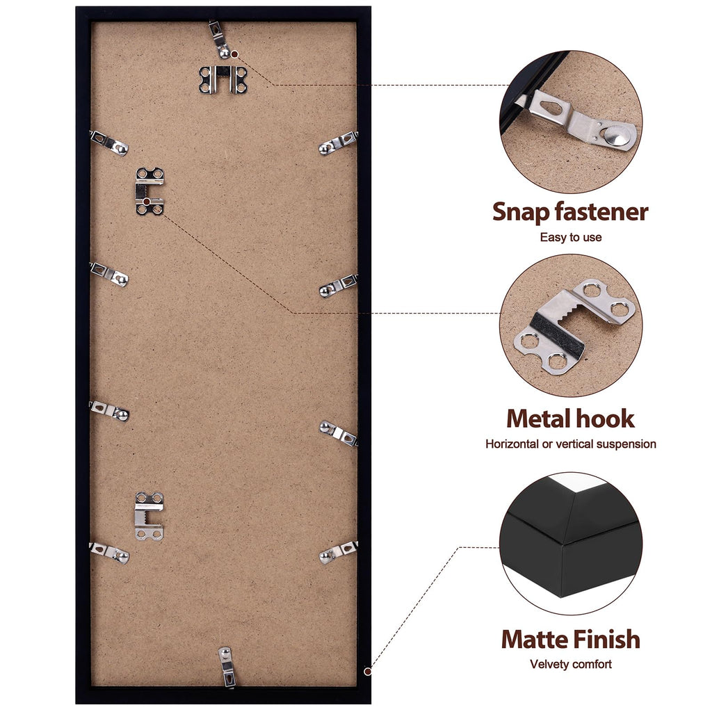 8x20 Collage Picture Frame, Holds Four 4x6 Photos, PVC