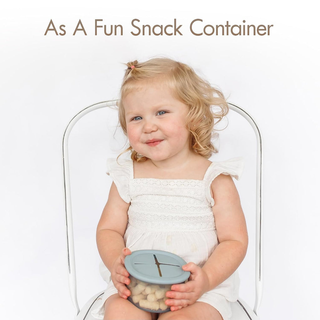 Silicone Baby Food Containers | 4 oz Baby Food Storage Jars with Airtight Lids | Reusable Baby Food Jars