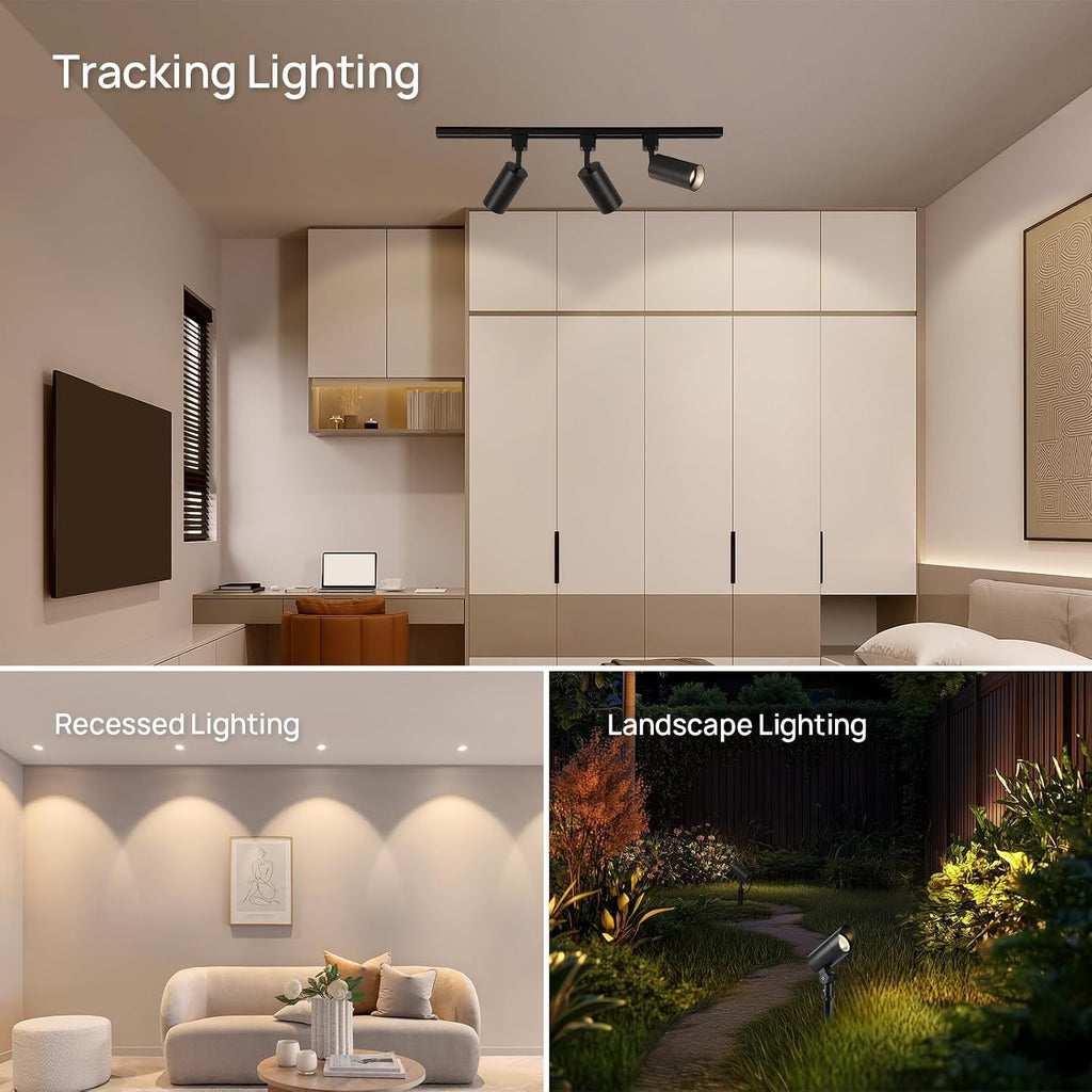 Dimmable MR16 LED Bulbs, 50W Equivalent GU5.3 Bi-Pin Base, 12V Low Voltage 5W 2700K Soft White 500lm 40° Beam Angle