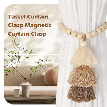 Curtain Tiebacks for Curtains 2 Pack, Decorative Magnetic Curtain Holdbacks for Drapes, Handmade Tie Backs No