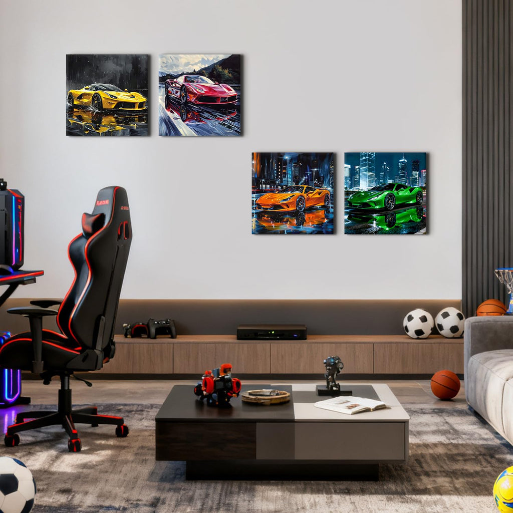 Sport Car Wall Car Posters for Boys Room Decor Supercar Pictures Wall Decor Cool Racing Paintings Canvas Prints