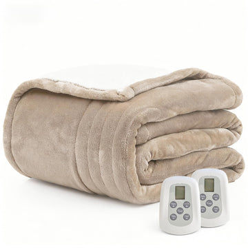 Electric Heated Blanket 84 x 90 in, 10 Heat Levels, Dual Control