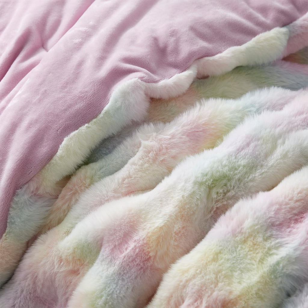 Sherbert Scoops Coma Inducer Alaskan King Comforter Set, Rainbow Sprinkles | Experience Coma Worthy Sleep with Cozy