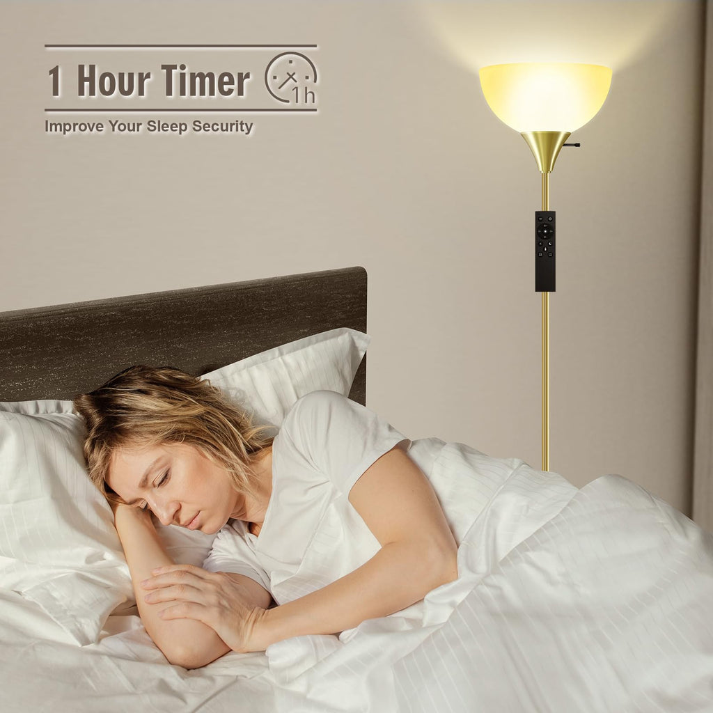 Floor Lamps, 71'' Torchiere Floor Lamps with Remote, Colors Temperature & Brightness Adjustable
