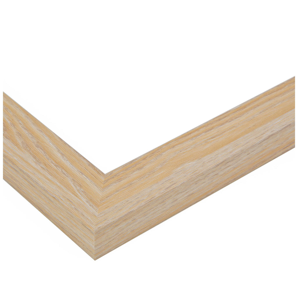 19x37 Inch Brown Picture Frame, This 1.2500 Inch Custom Poster Frame is Natural Oak - Comes with Acrylic and
