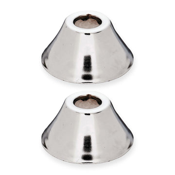 3/8 Inch IPS Chrome Plated Metal Bell Flange, 2 Pack