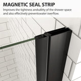 30-31.4" W x 72" H Frameless Pivot Shower Door, 1/4" (6mm) Clear SGCC Tempered Glass Shower Door