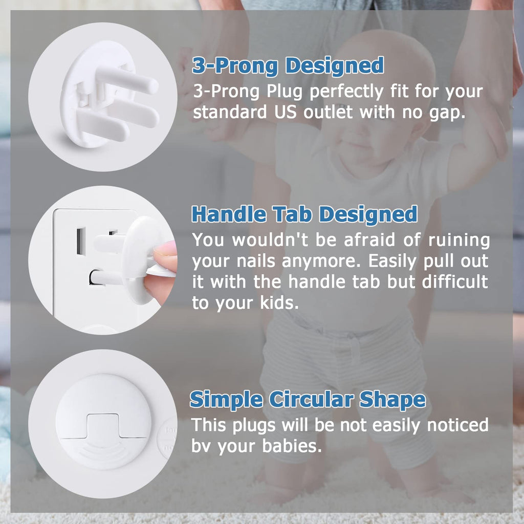 Outlet Covers Baby Proofing White - 38 Pack Plug Covers for Electrical Outlets, Child Proof Socket Covers, Baby