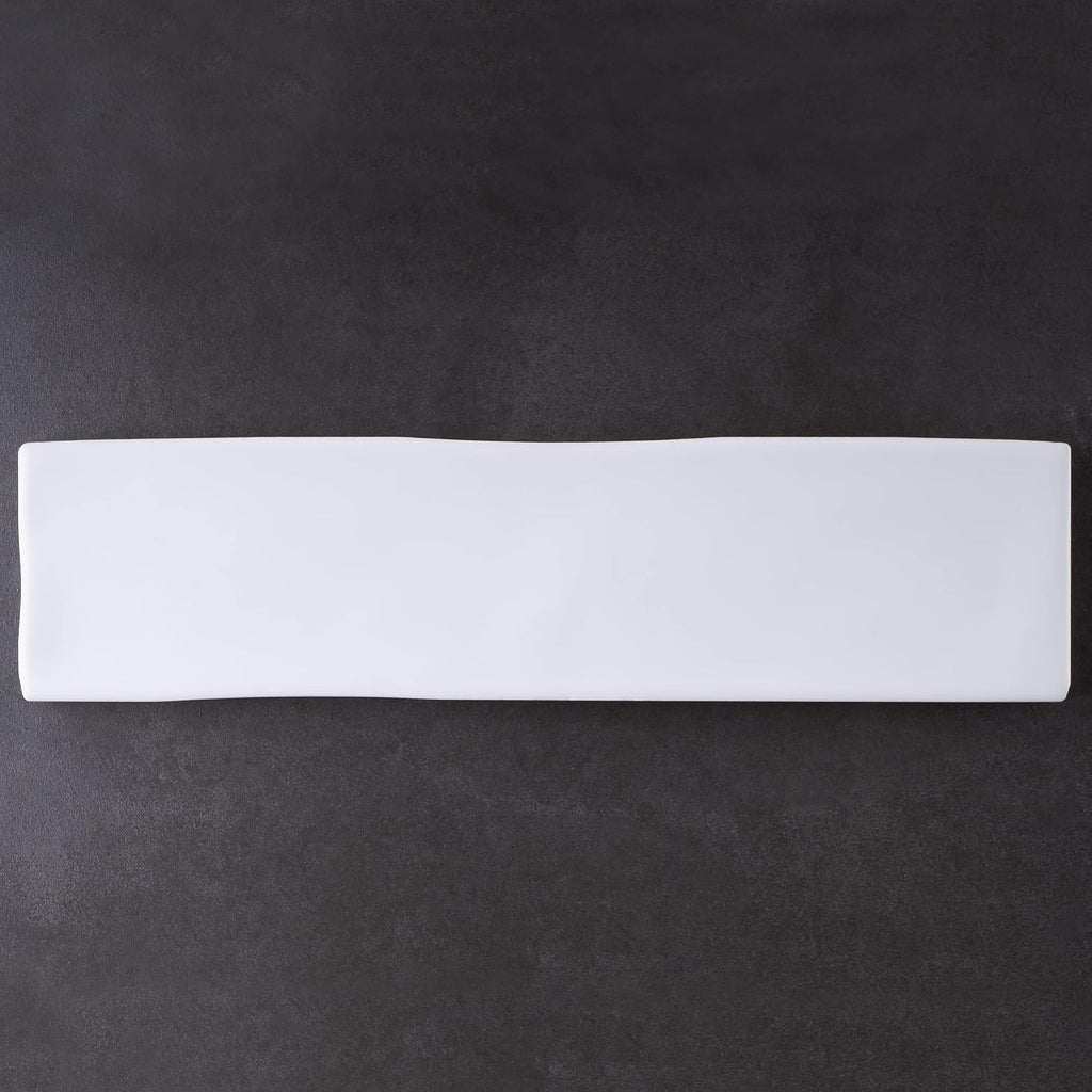 KE-BLS KEZMA - White Handmade Ceramic Wall Tile 3 in. x 12 in. Subway Tile Polished (1 Box)