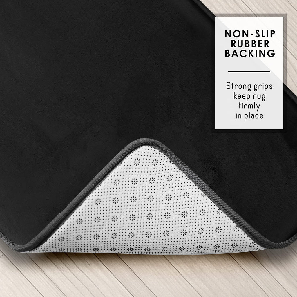 Bathroom Rugs, Velvet Memory Foam Bath Mat, Non-Slip, Machine Washable Bath Rugs - Dries Quickly, Ultra Soft Plush