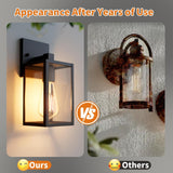 Outdoor Light Fixtures Wall Mount, Waterproof Front Porch Lights, Modern Exterior Lighting Fixtures with E26 Socket