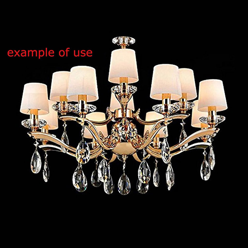 12Pcs38mm Clear Crystal Teardrop Chandelier Prisms Parts Hanging Galss Crystal Pendants Beads +50pcs Metal Split Ring