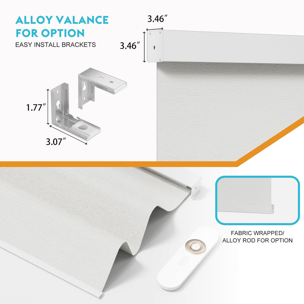 Custom Motorized Blinds, 100% Blackout Smart Roller Shades for Windows, Automatic Electric Blinds with Remote