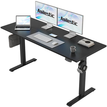 55 * 24 Inch Height Adjustable Electric Standing Desk, Black