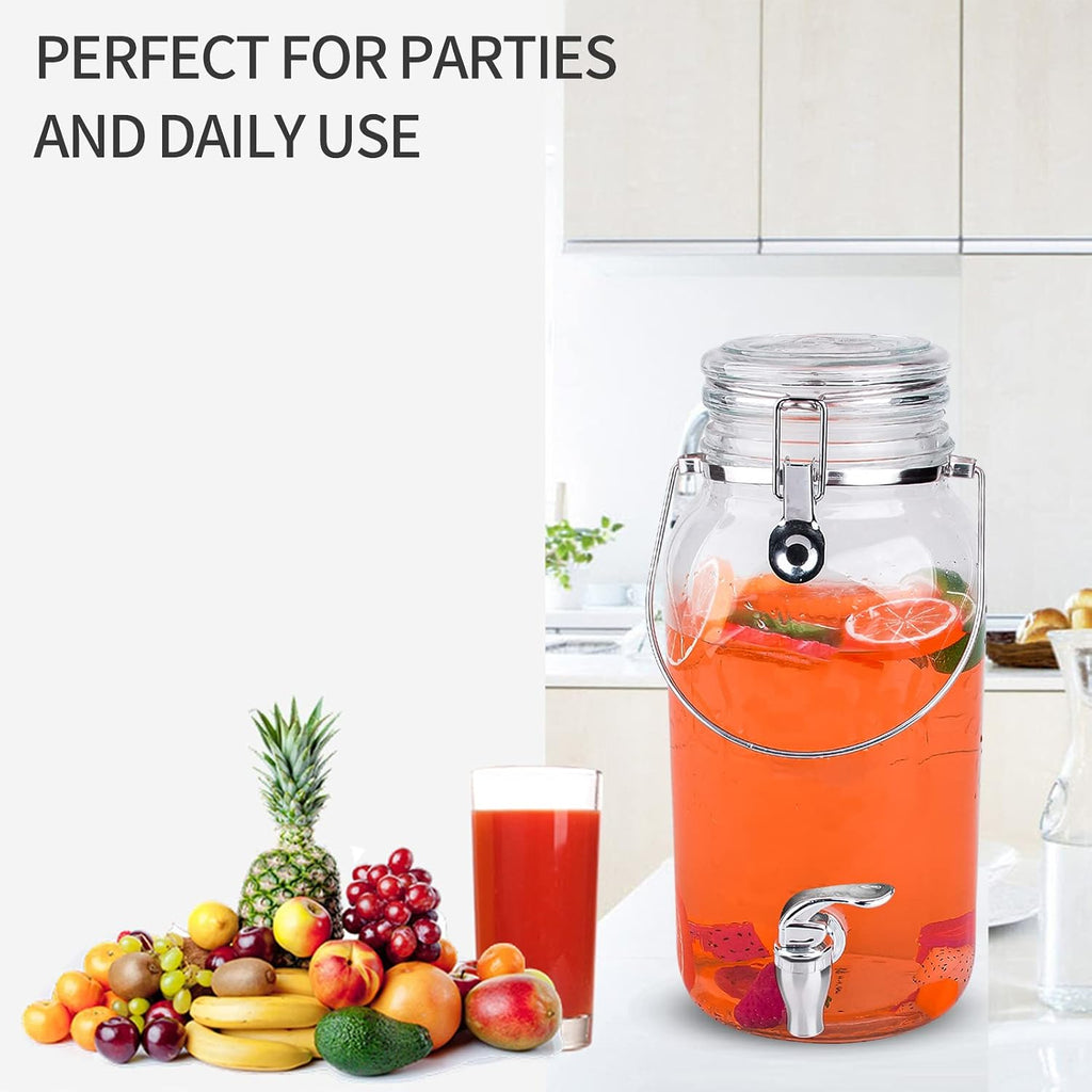 Gallon for Parties,2 Pack Beverage Dispenser With Spigot,Laundry Detergent Dispenser Punch Bowls Juice Water - Set of 2