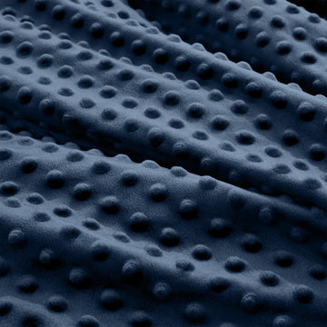 1 Yard Minky Dot Fabric 60 Inch Wide Fleece Plush Light Navy