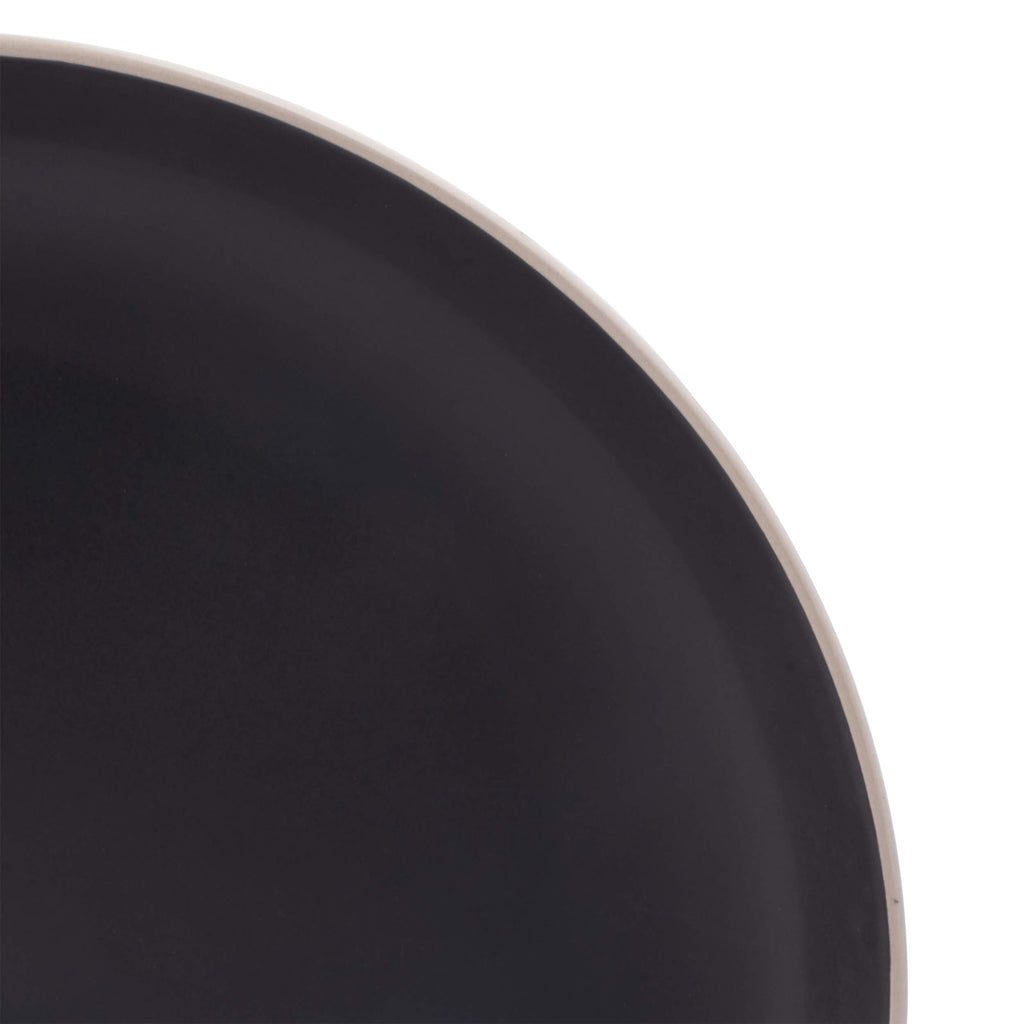 Rockaway 12-Piece Stoneware Dinnerware Set, Service for 4 - Modern Round Plates and Bowls, Dishwasher & Microwave