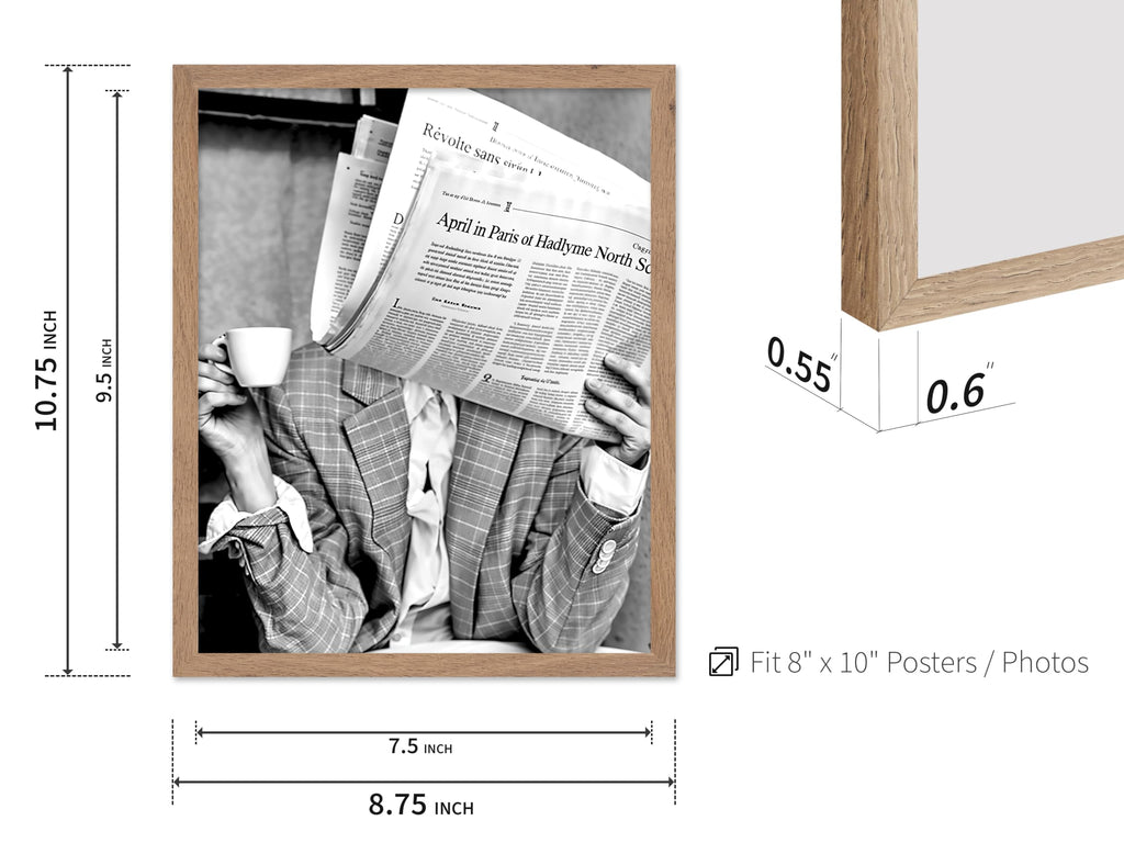 Woman Reading Newspaper - Drinking Coffee Print - Black and White Photography - Coffee Shop Illustration - Chic