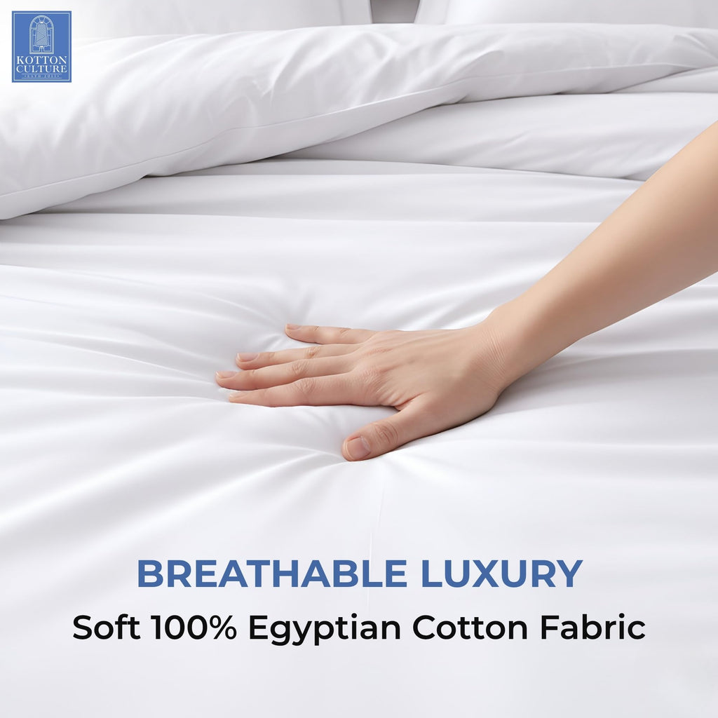 3 Pc Twin XL/Twin Duvet Cover Set-100% Egyptian Cotton 600 Thread Count Ultra Soft Premium Durable Comforter Cover