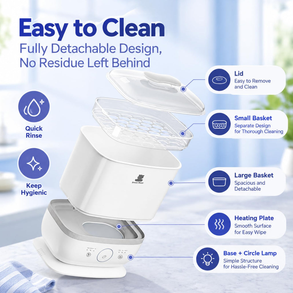 Baby Bottle Sterilizer and Dryer with Touchscreen, 6-in-1 Steam Bottle Sterilizer for Baby Bottles Pacifier, Breast