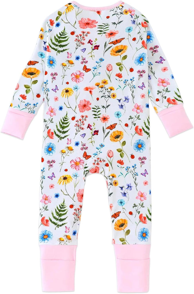 Viscose of Bamboo Convertible Footie Pajamas for Boys Girls