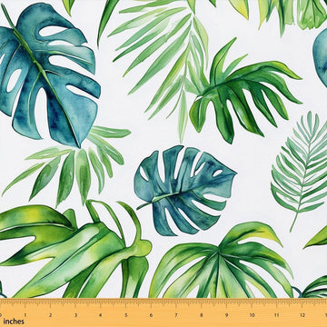 Tropical Palm Leaves Fabric by The Yard Soft 5 Yards