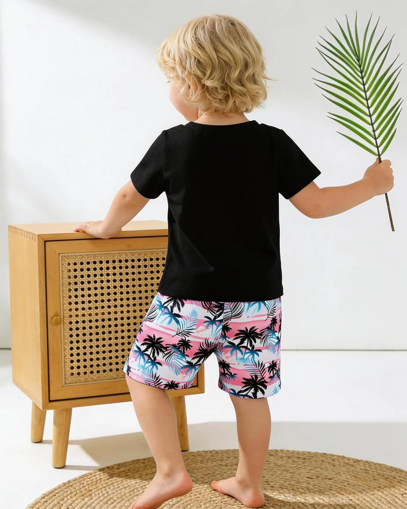 Toddler Boy Clothes Piece Summer Set - Sleeveless Tank, Short Sleeve Top and Shorts