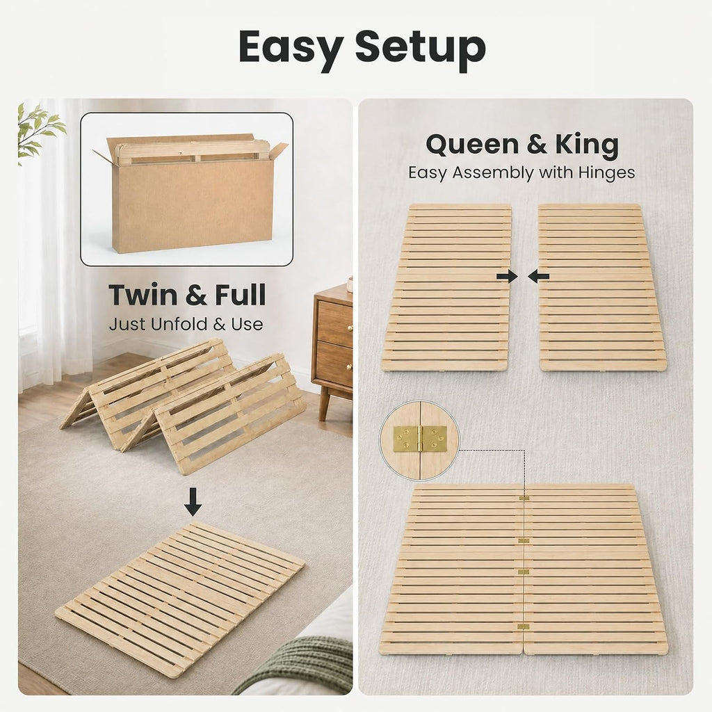 Floor Bed Frame, Foldable Tatami Bed Frame for Futon Mattress