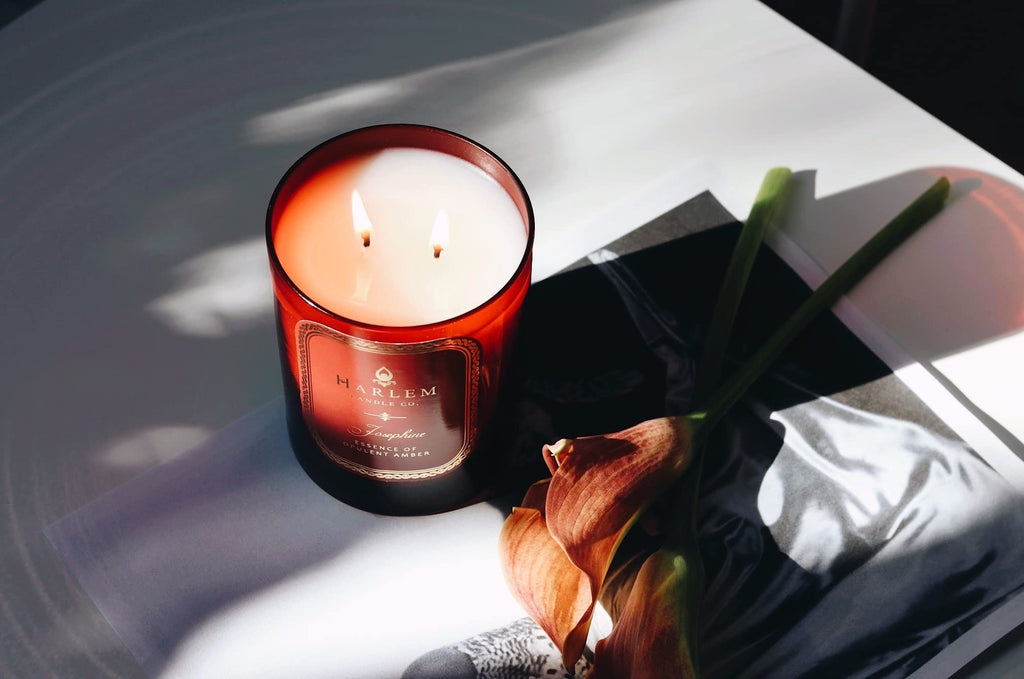 Josephine - Luxury Scented Soy Candle, 11 oz - 80-Hour Burn Time | Rose, Jasmine, Warm Amber, Tonka Bean, and