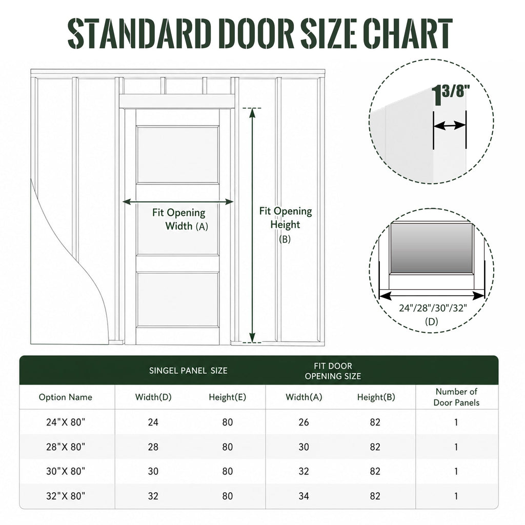 28" x 80" Interior Slab Door, Frosted Glass Pantry Door